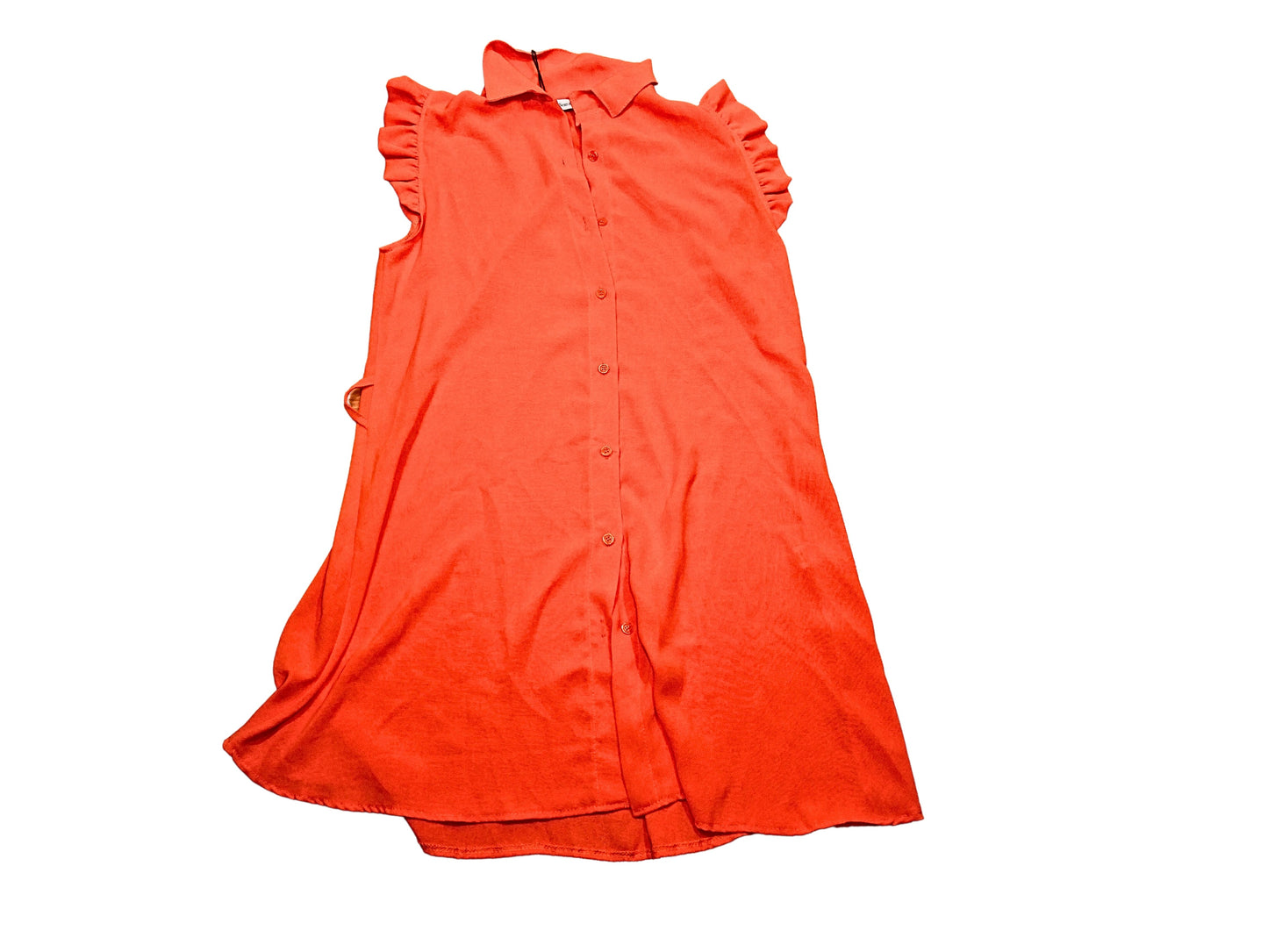 Robe orange courte avec ceinture