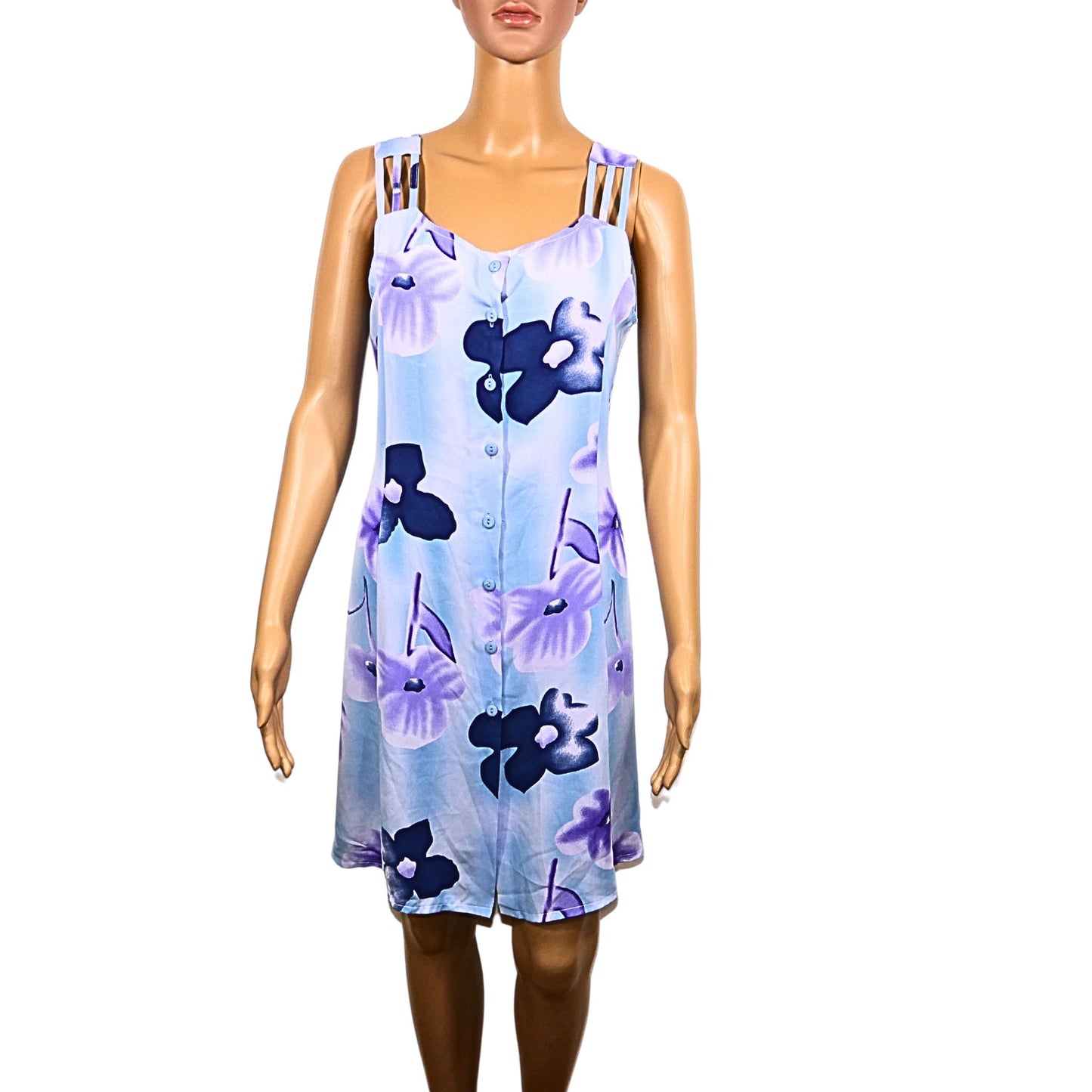 Short vintage dress with floral pattern