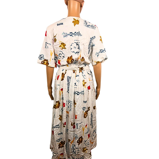 Vintage flared printed dress