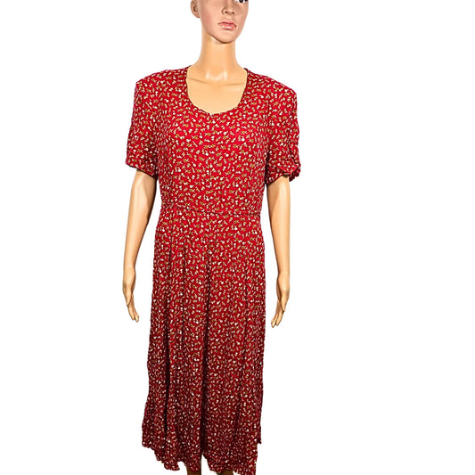 Flowy red vintage dress