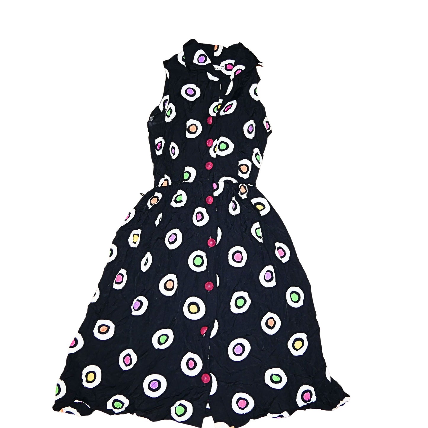 Robe vintage midi motif géométrique