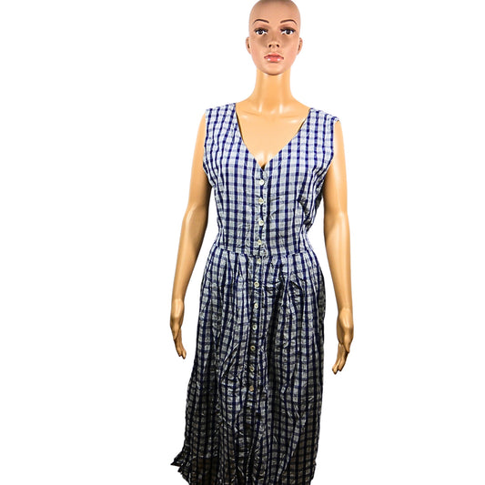 Vintage check pattern dress