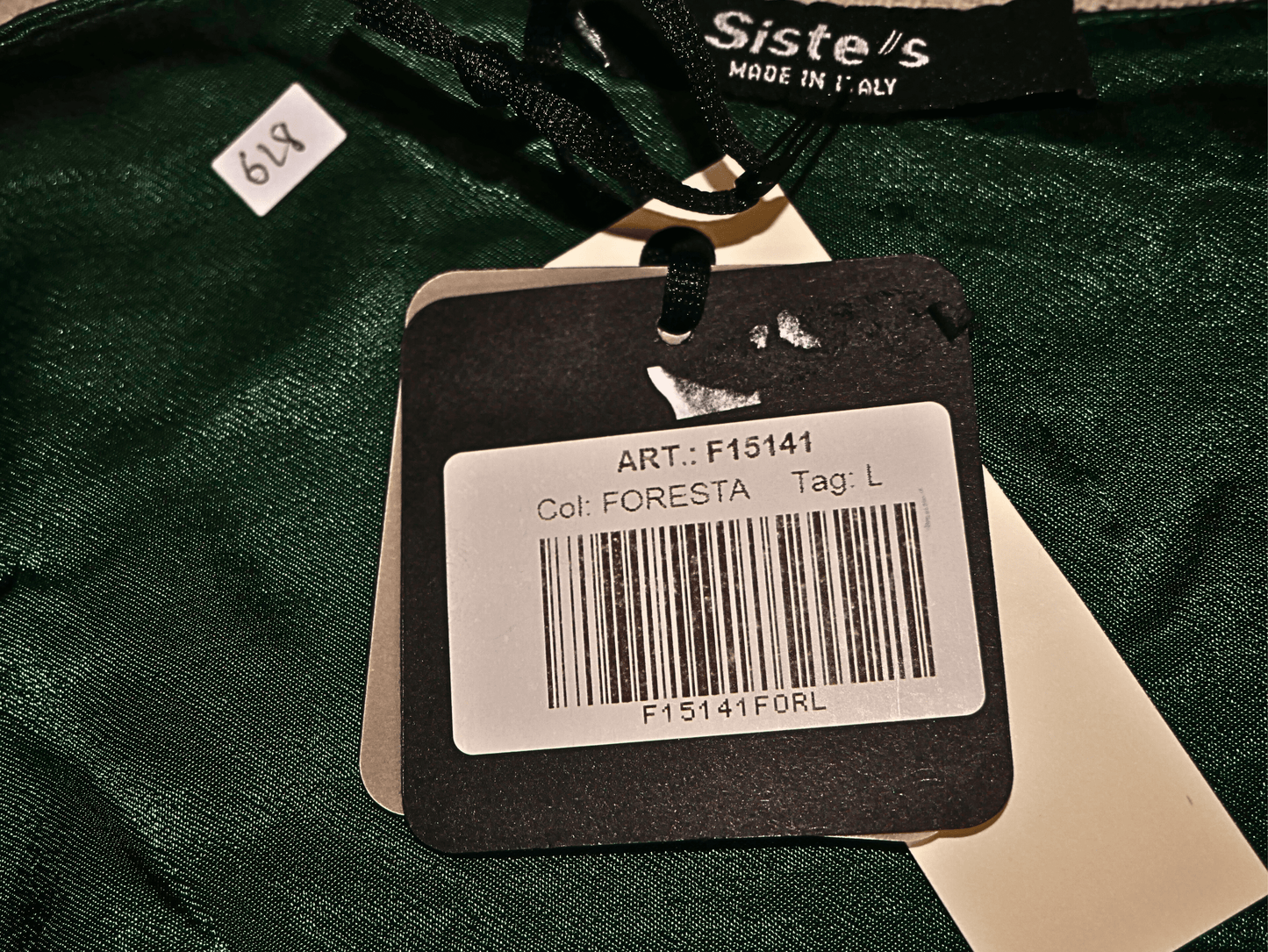 Siste'S Green Satin Blouse