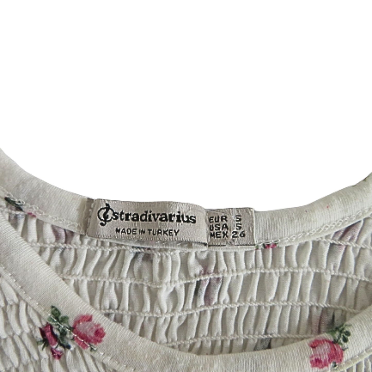 Stradivarius Oberteil mit plissiertem Blumenprint