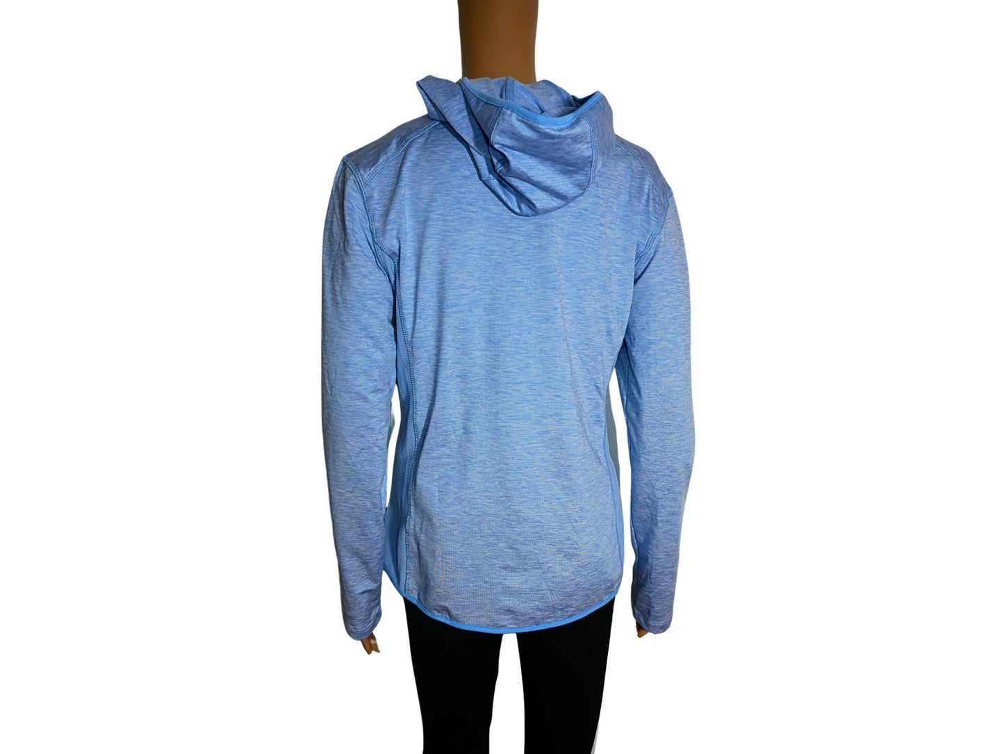 Sweat-shirt bleu de sport zippé pour femme