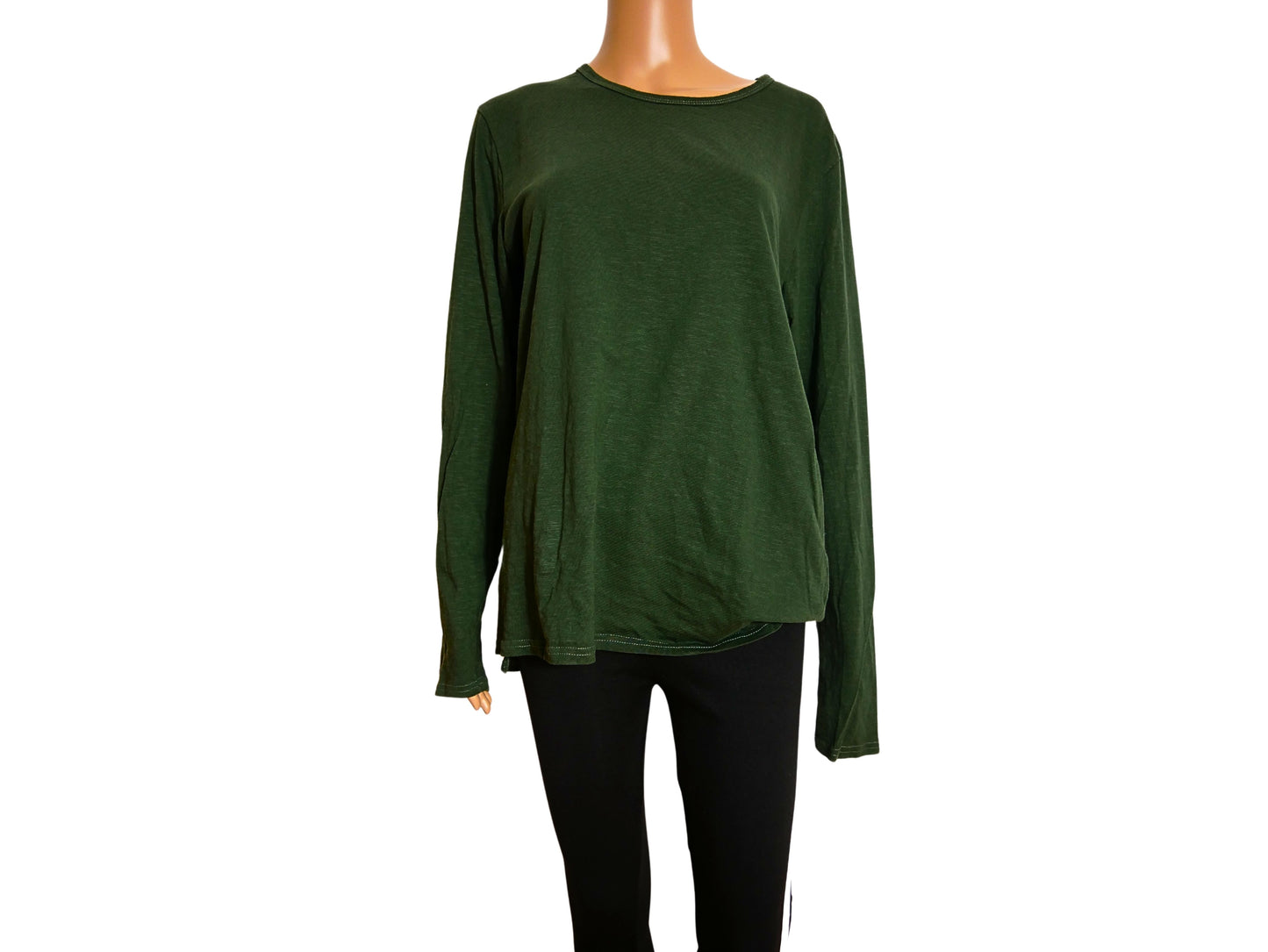 Sweat-shirt surdimensionné vert à manches longues pour femme