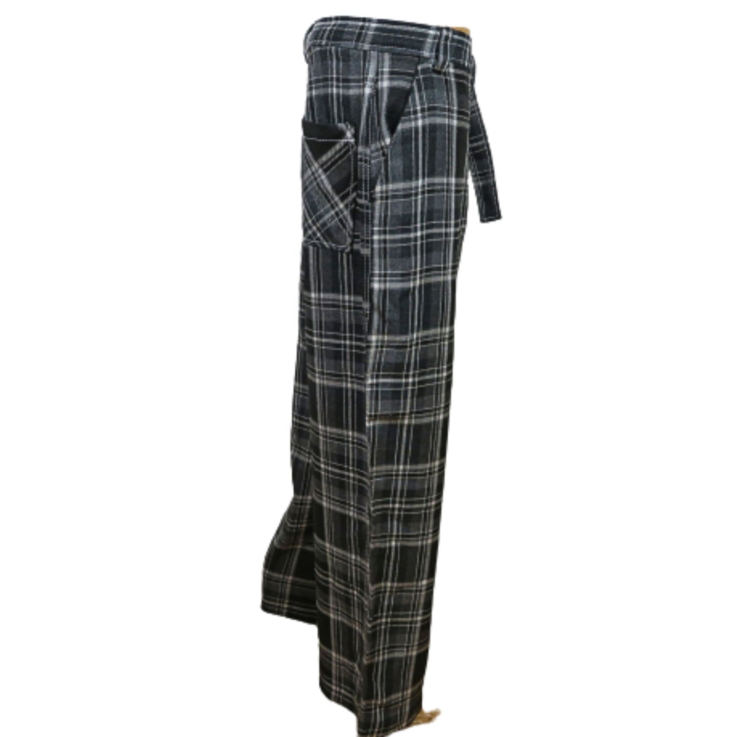 Topshop Checked trousers with belt