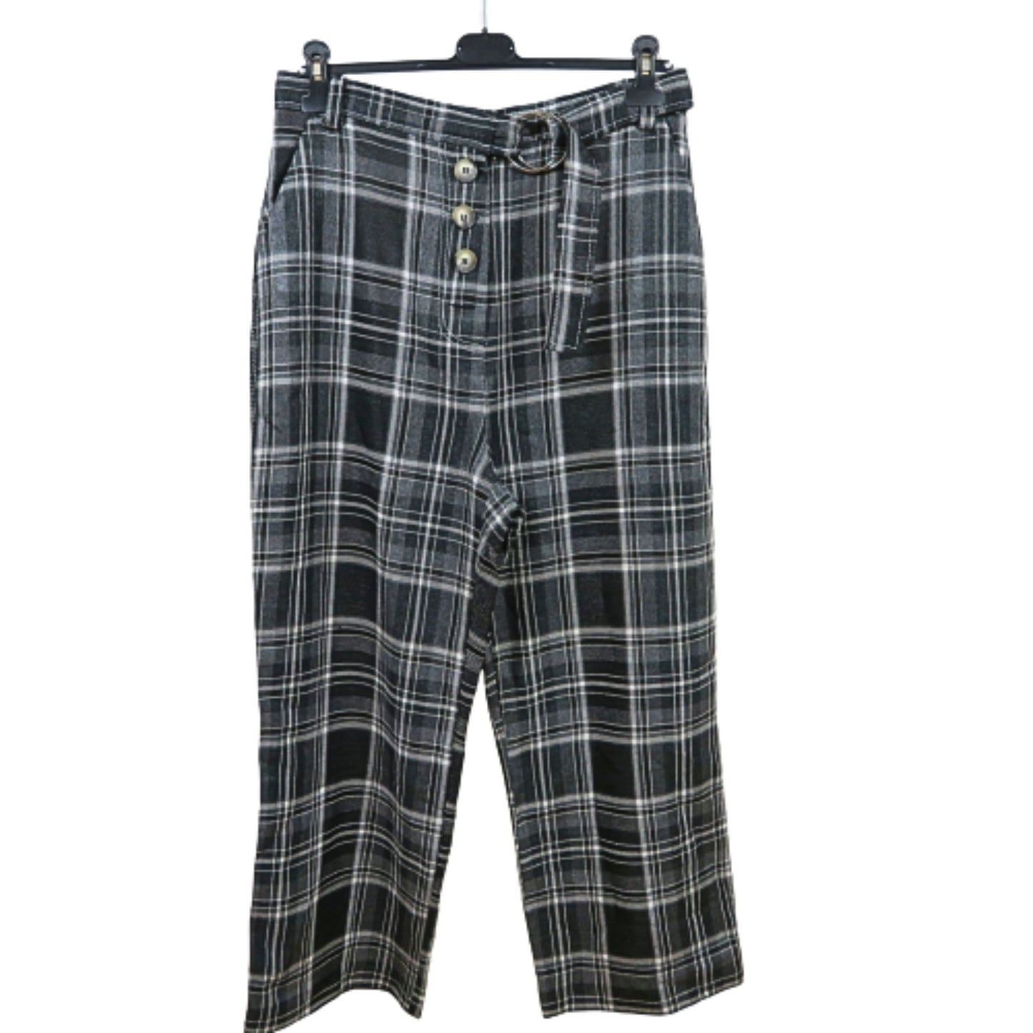 Topshop Checked trousers with belt