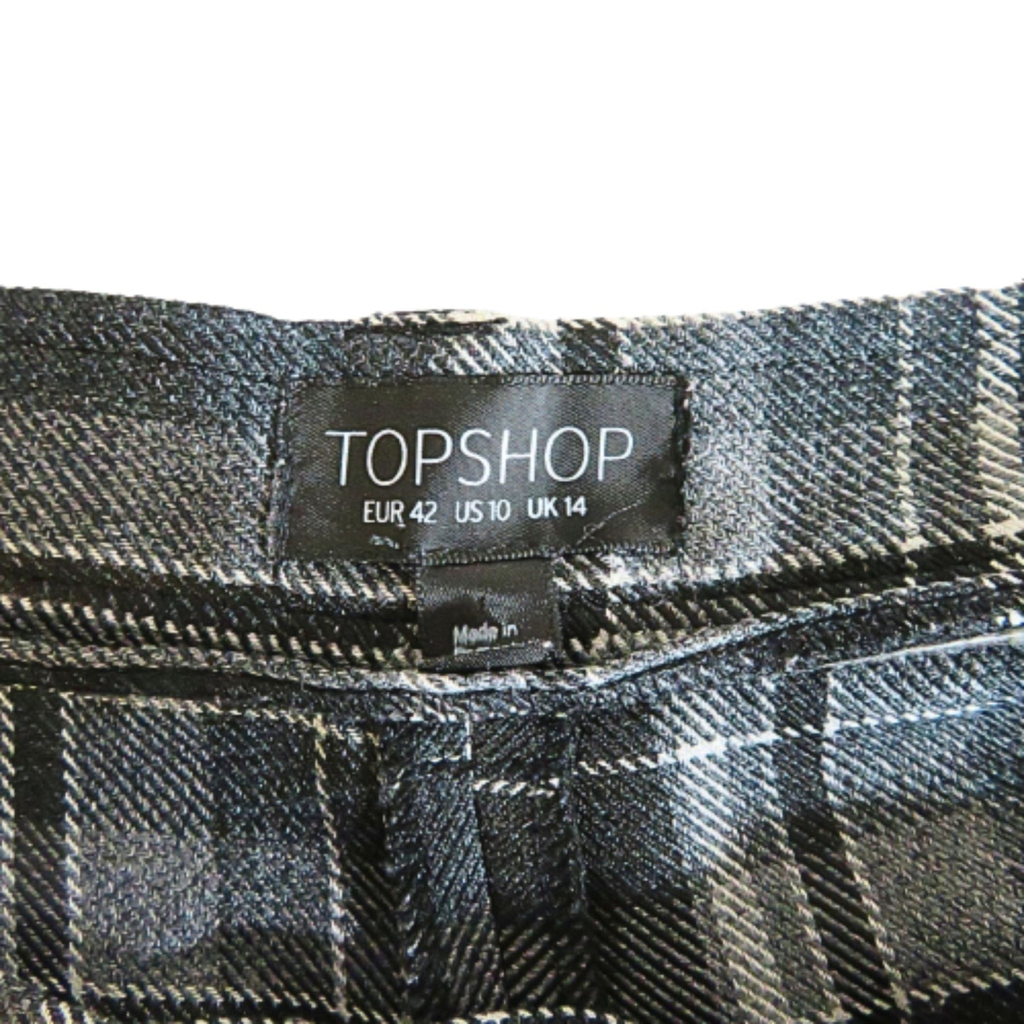 Topshop Karierte Hose mit Gürtel