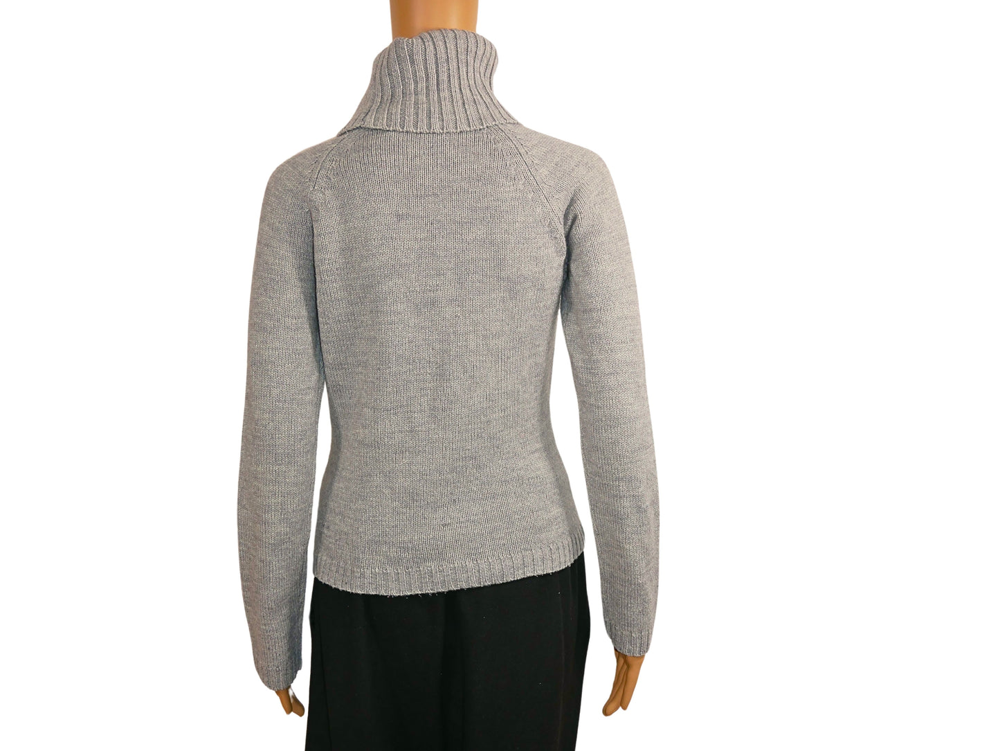 Pull en maille col roulé gris Zara