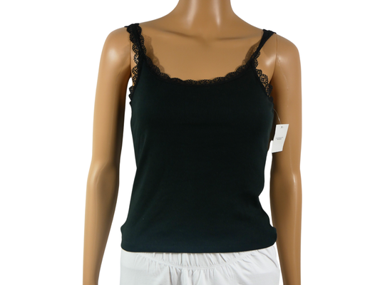 Top HOLLISTER noir couleur unie tendance pour femme
