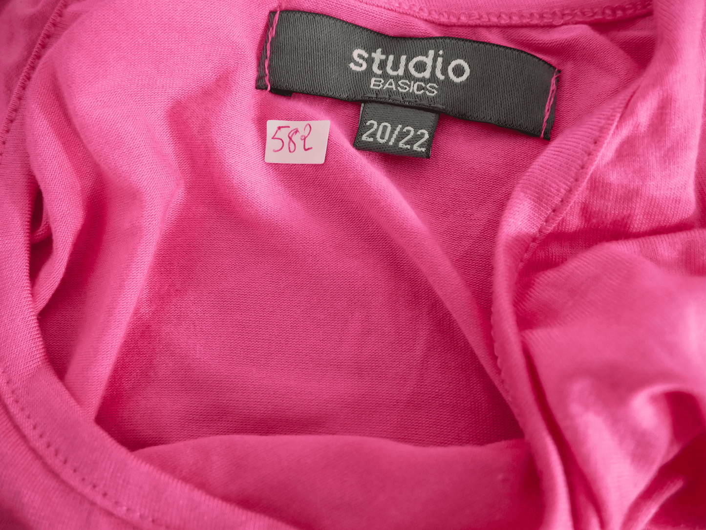 Top rose long col large STUDIO pour femme