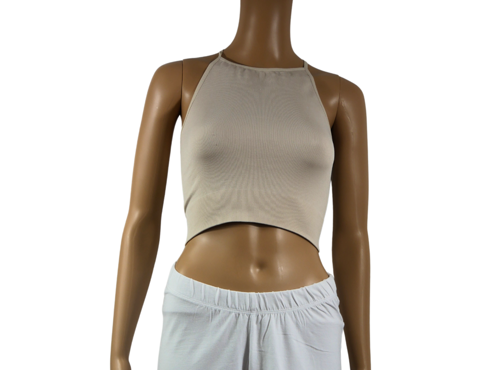 ONLY beige top with crossed straps