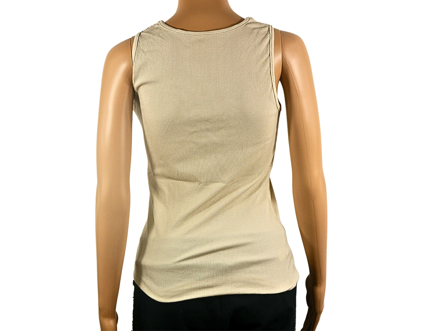 Top beige en coton