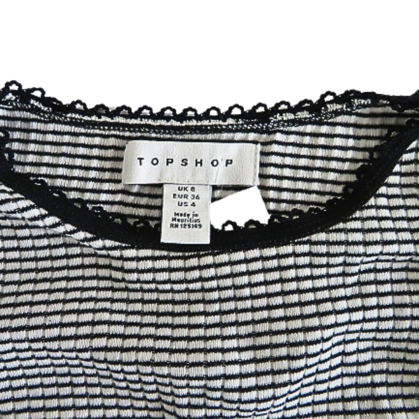 Topshop Textured Long Sleeve Top