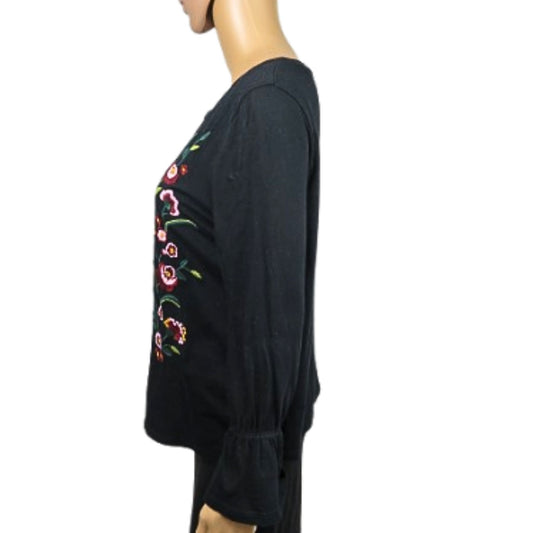 Even&amp;odd Embroidered long-sleeved T-shirt