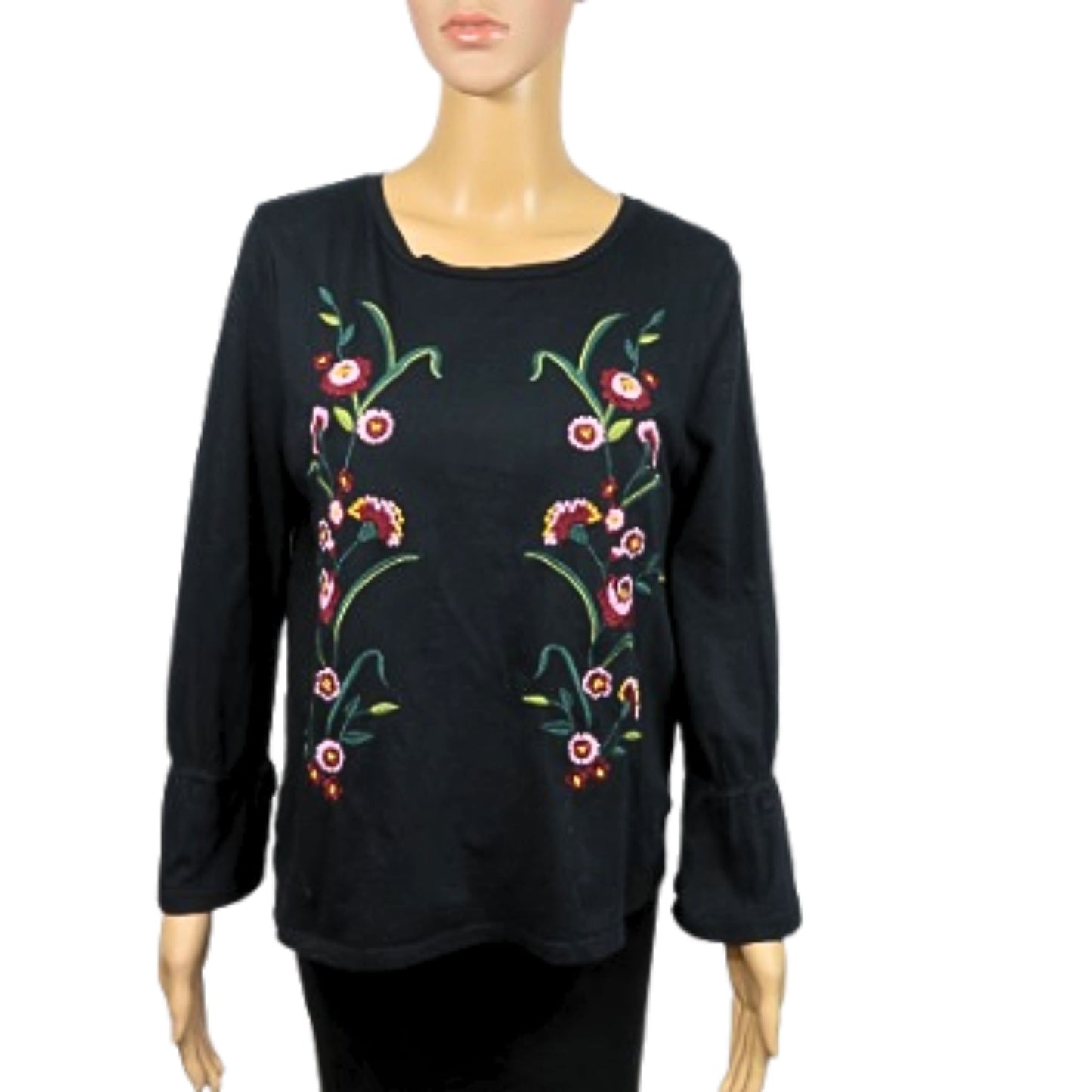 Even&amp;odd Embroidered long-sleeved T-shirt