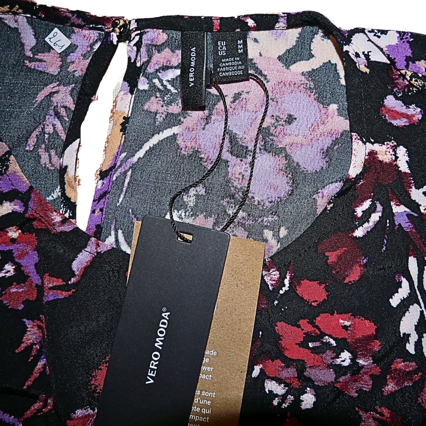 Vero Moda Kurzärmlige Blumenbluse