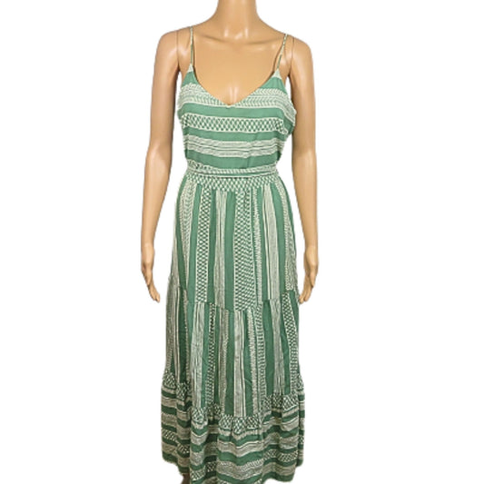 Vero Moda Green Spaghetti Strap Long Dress