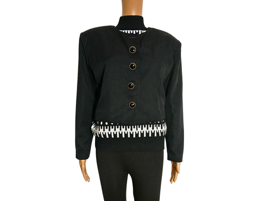 Blazer vintage noir des année 90 pour femme