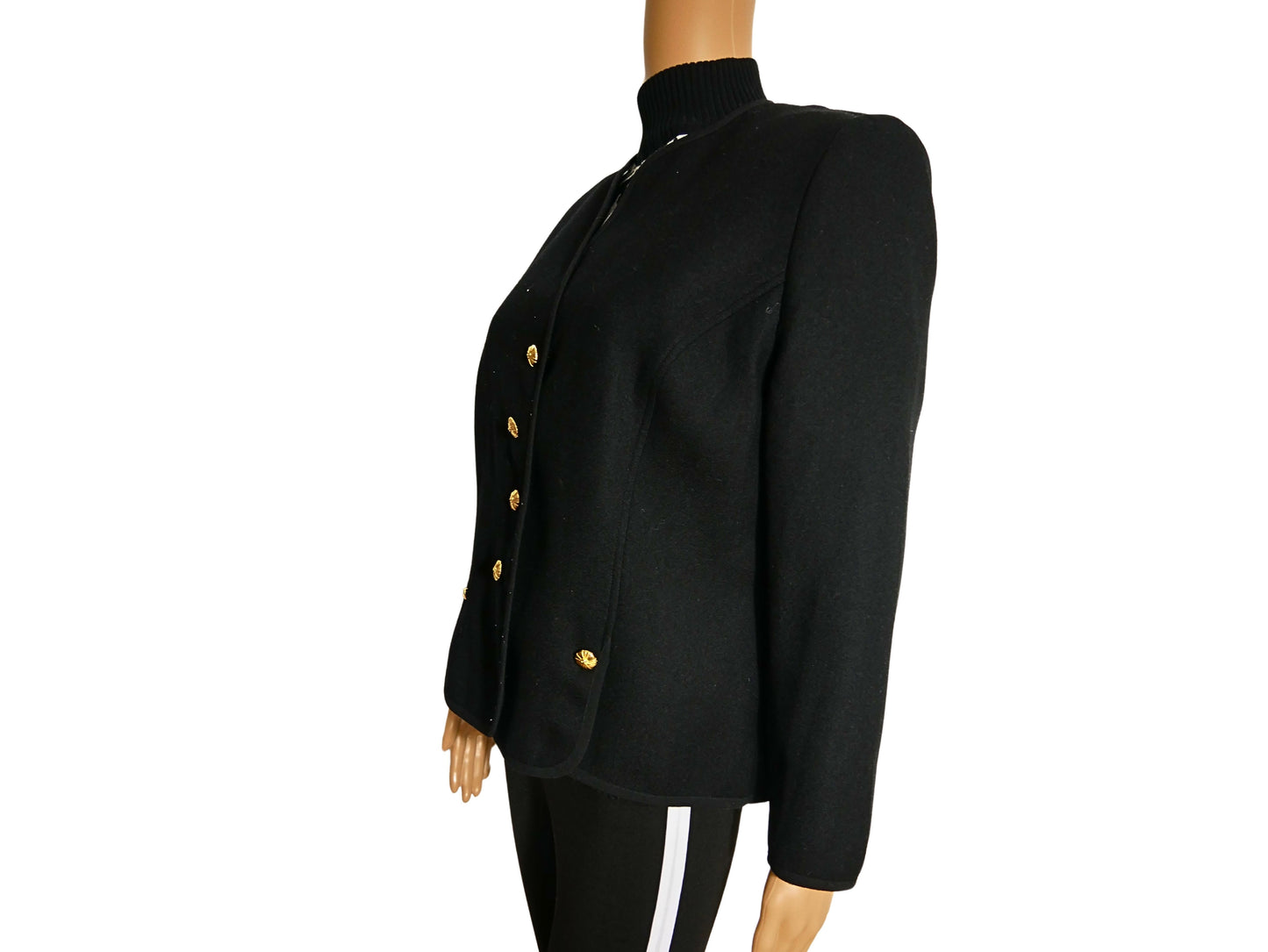 Schwarzer Vintage-Blazer aus den 80ern für Damen