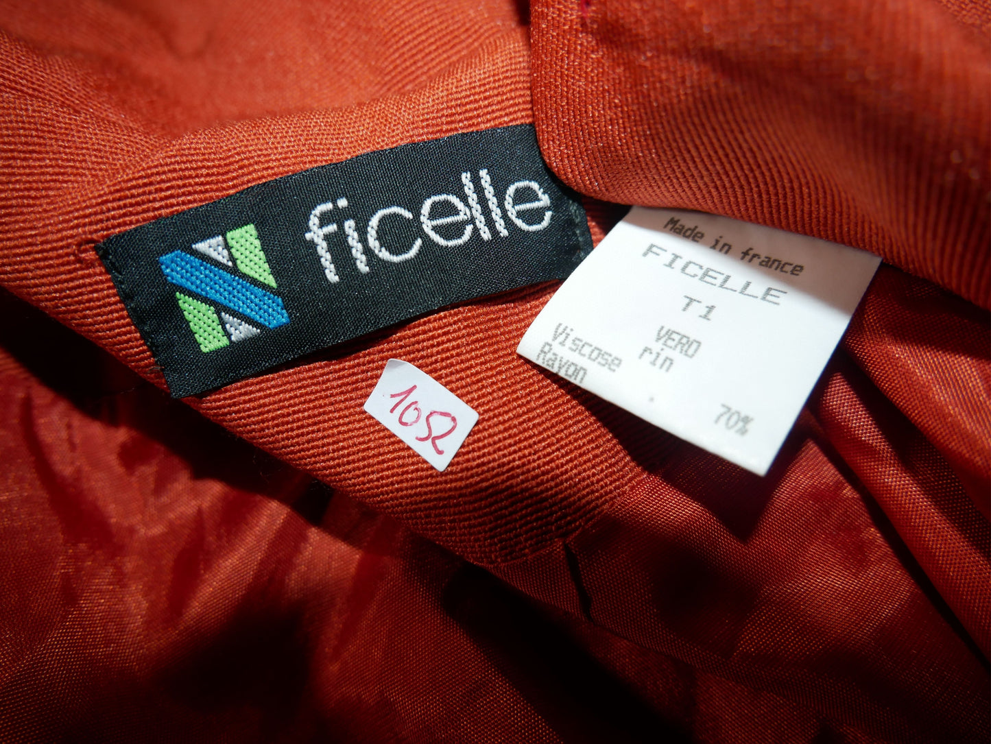 Veste blazer vintage orange de taille XL