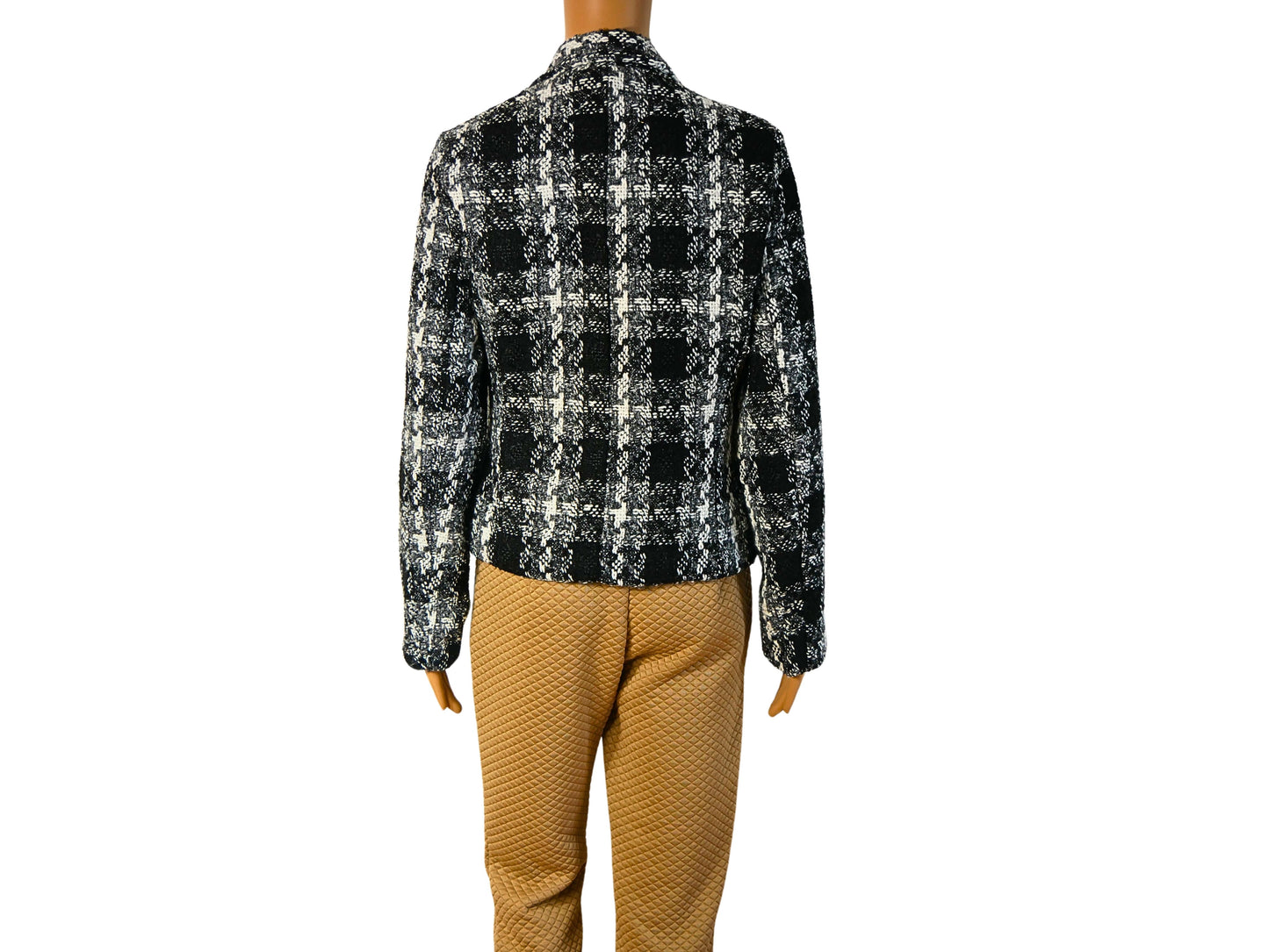 Quiosque Women's Black and White Tweed Jacket