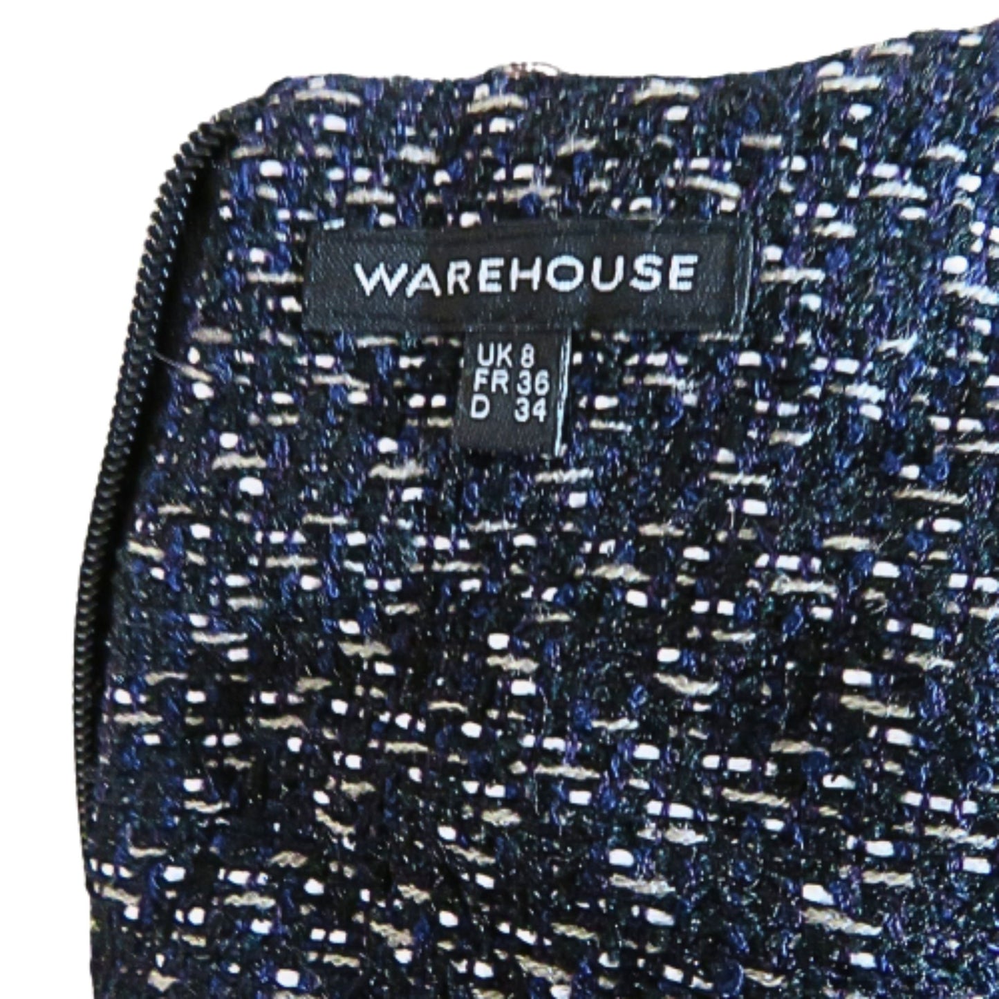 Warehouse Robe évasée en tweed