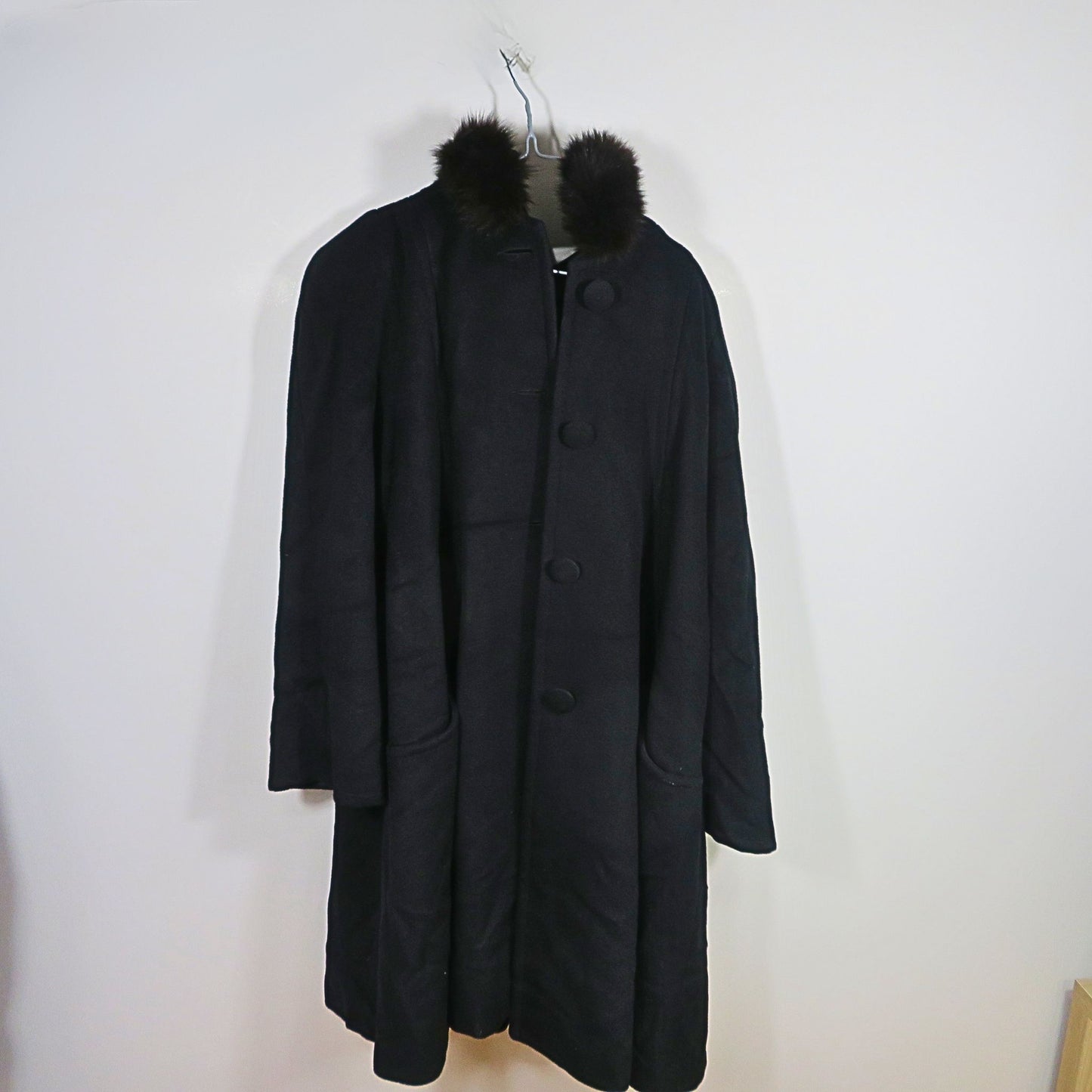 WOOD AND CASHMERE Manteau vintage à capuche