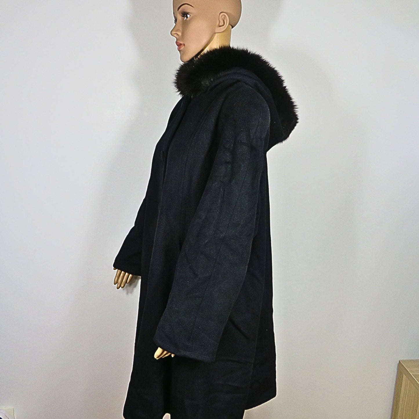 WOOD AND CASHMERE Manteau vintage à capuche