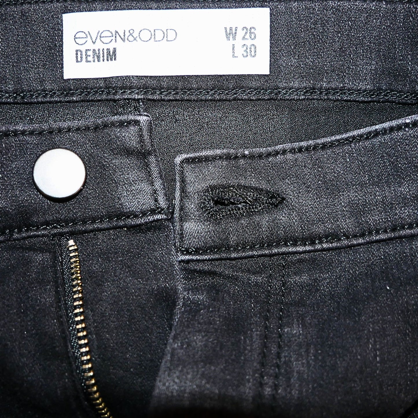 Even&amp;Odd Schwarze Slim-Jeans