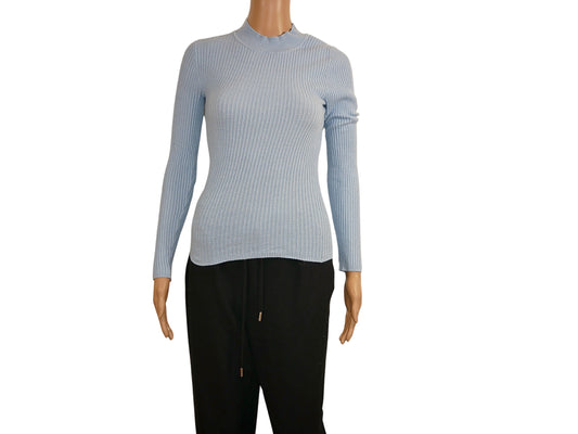Pull col haut bleu ciel Primark