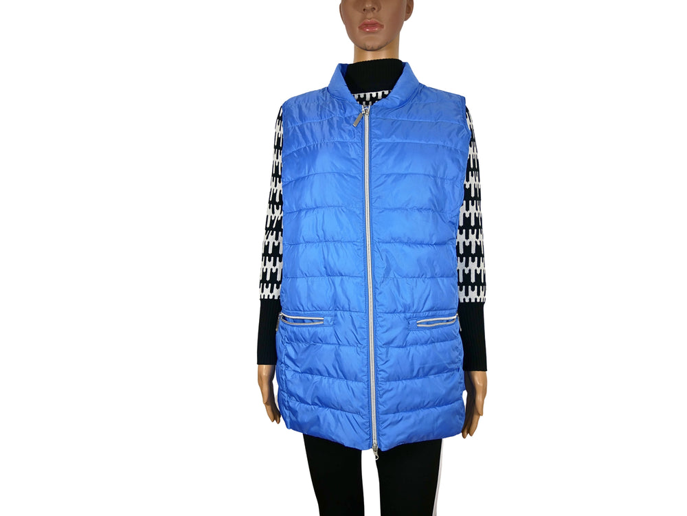 Doudoune sans manches bleu pour femmes