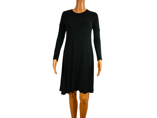 Robe noire évasée en maille Boohoo
